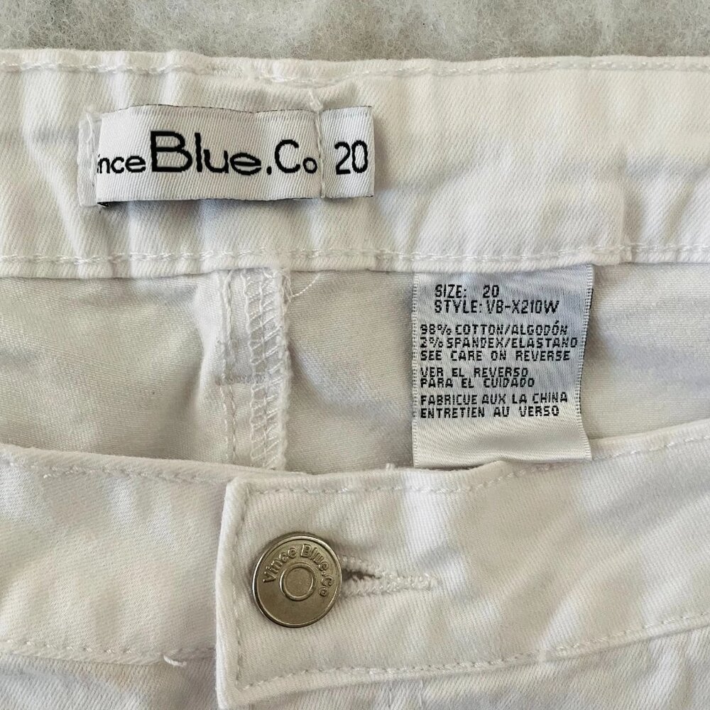 Vince Blue Co. Womens High Rise Distressed Y2K Skinny Jeans Size 20 - Picture 3 of 10